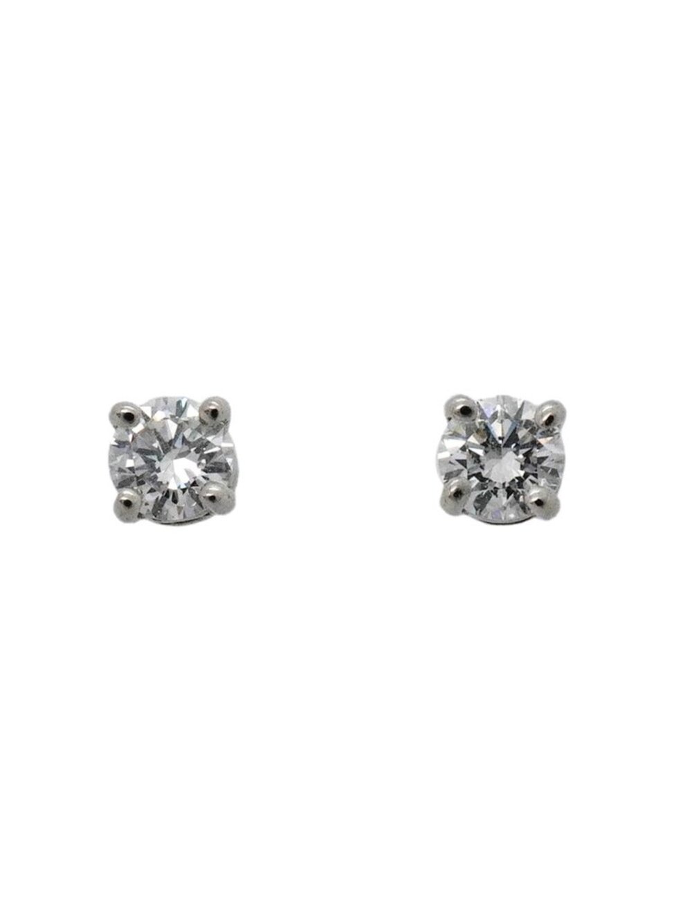 Tiffany & Co Earrings Solitaire Platinum Diamond